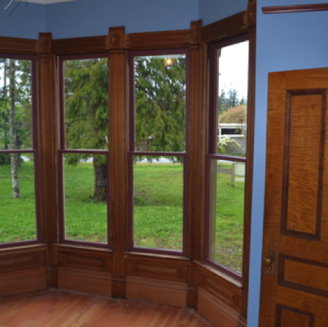 Office bay window before. Office bay window before.